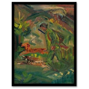Green Huntsman Portrait – Artery8 12x16 Framed Wall Print