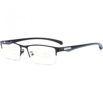 Ultraleichte fototropische Lesebrille für Männer und Frauen, progressiv multifokal, Schwarz TR 90 Rahmen