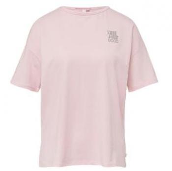 Rippblende Boyfriend T-Shirt – QS Kurzarm Shirt mit Front