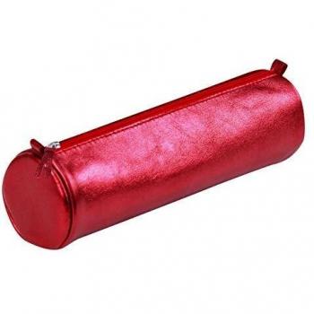 Trousse en cuir Clairefontaine rouge