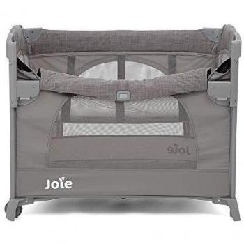 NEW SEALED JOIE KUBBIE SLEEP BEDSIDE TRAVEL COT FOGGY GRAY COST £110+ FREE POST