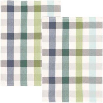Dyckhoff Multi Dry Premium Geschirrtücher 2er Set blau/grün-beige, 50 x 70 cm