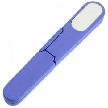 SourcingMap Bleu Poignée Plastique, Ton Argent, Lame Métale pour Ligne de Pêche