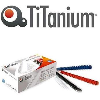 TITANIUM 100 dorsi plastici 21 anelli 10mm bianco titanium