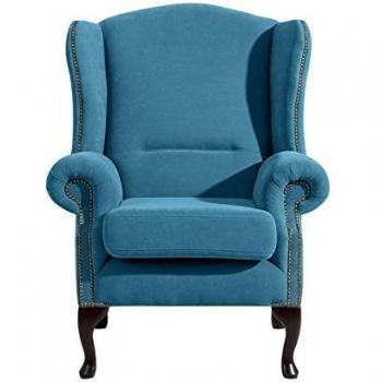 Petrol Velvet Detroit Sessel – Max Winzer Hochlehne