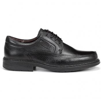 Schwarz Leder Clipper Schuh für Herren 9579 CIDA Negr