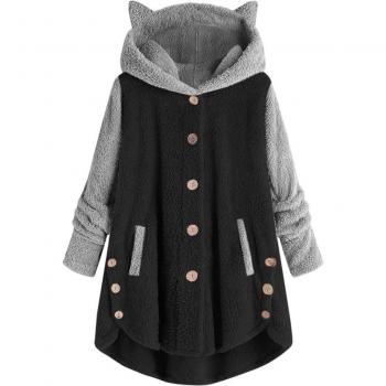 Sudadera básica suelta mujer patchwork