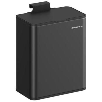 Hanging Stainless Steel Kitchen Bin, 8 Liters, Ink Black