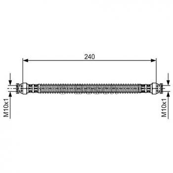 BOSCH 1 987 476 676 Tuyau flexible pour frein hydraulique