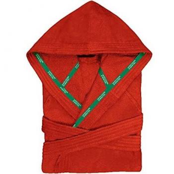 Asciugamano da bagno con cappuccio Benetton, taglia M-L 100% cotone rosso