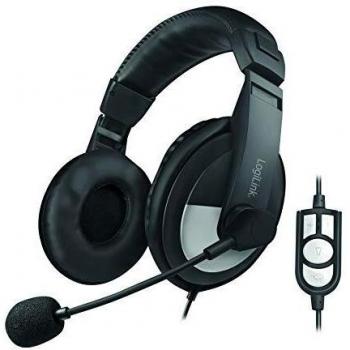 LogiLink USB-Headset, mit Mikrofon, schwarz