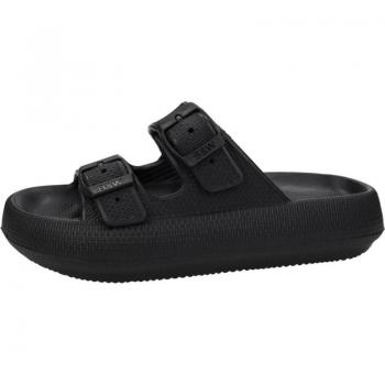 Sandalias ajustables B&W para niña en negro