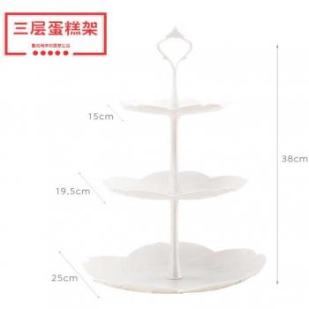 Soporte de Plástico para Pasteles de 3 Niveles