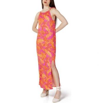 Pink Velvet‑lace Maxi Dress – L