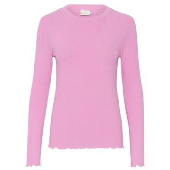 KAFFE Drew Pullover Violett – Damenmuster (M)
