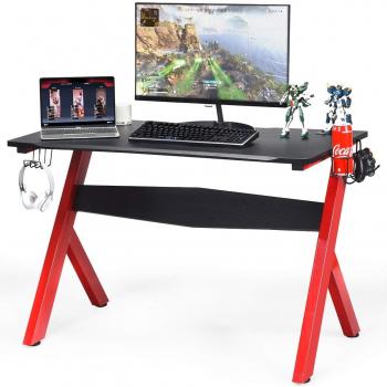 Scrivania da Computer Nera: Carbonio 100 kg, Cup Holder, Jack Cuffie