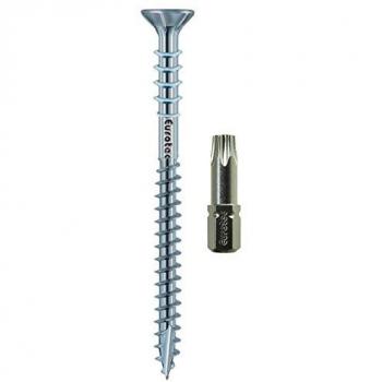 Eurotec Justitec Stahlweiß verzinkt Senkkopf 6 × 90 mm – TX25 – Verstellbereich 0–40 mm