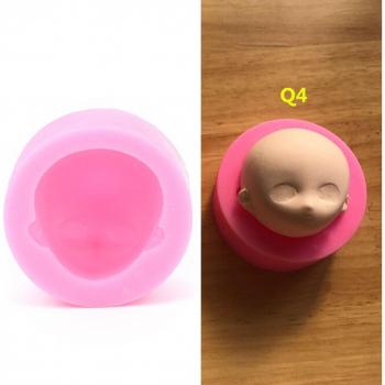 Einzelne Silikon-Babyparty-Kopfform für Kuchen und Süßigkeiten