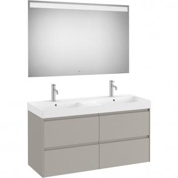 Ona Pack de salle de bain 4 tiroirs 1200mm Gris Mat-Roca