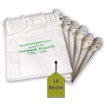 18 Staubsaugerfiltertüten für Vorwerk Kobold 135/136