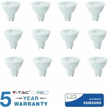 Lampadina V‑Tac 6,5 W GU10 Faretto Caldo – Kit da 12