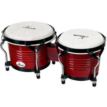 Bongo Pro Rouge Vin avec peaux naturelles