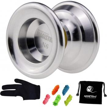 Yoyo N6 MAGICYOYO, alliage, insensible, sac, 5 cordes, gant