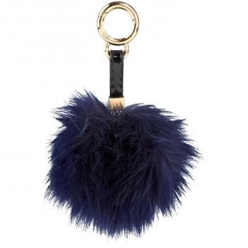 Depesche 4954 Dunkelblauer Pompom-Love-Anhänger (8 cm)