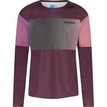 Shimano MYOKO Langarm-Warmer Radtrikot Violett