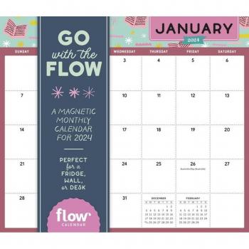 Go With the Flow a Mindful Magnetic 2024 Wall Calendar