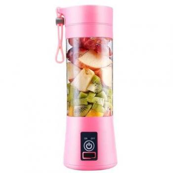 Licuadora portátil USB 500ml con 4 cuchillas y extractor de jugos