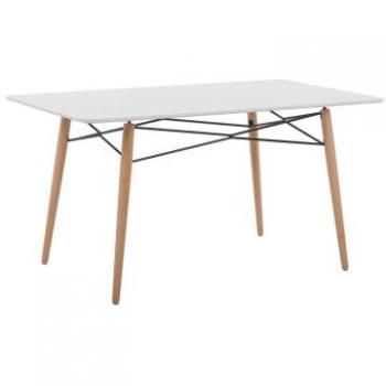 Scandinavian Wooden Dining Table Light Wood White Top 140 x 80 cm