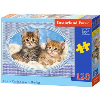 Puzzle Castorland: Recroquevillés chatons, 120 pièces