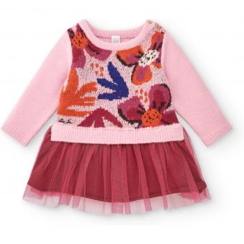 Vestido Tuc Tuc de Bebé Niña con Falda de Tul Rosa