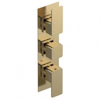 Brushed Brass Windon Thermostatic Concealed Shower Valve