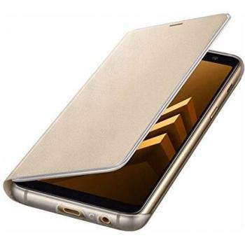 Custodia Flip Neon Samsung Galaxy A8, Notifiche con Bordi Illuminati, Oro
