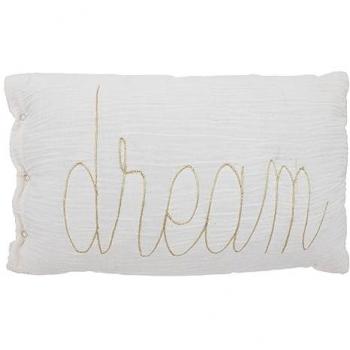 Coussin rectangulaire en gaze de coton blanc (autre orthographe)