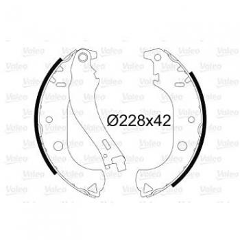 Valeo Hinterachse Bremssatz ohne Radzylinder (FIAT) 562806, 7083041, 77363513, 98845054