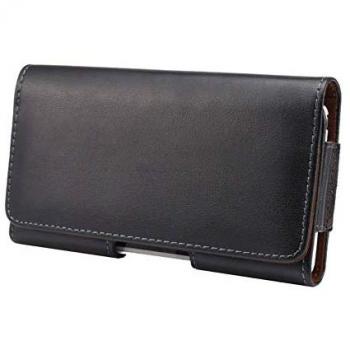 Funda Cinturón Negra para HiSense Infinity H50 Zoom (2021) Piel Auténtica