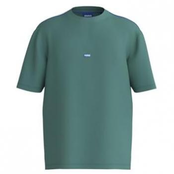 Hugo Boss T-Shirt Essential mit Label-Patch Modell 'Neloy', grün, Größe S