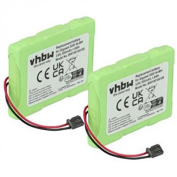 2x NiMH Akku für Telekom T-Sinus 45M schnurloses Telefon (500 mAh, 3,6 V)