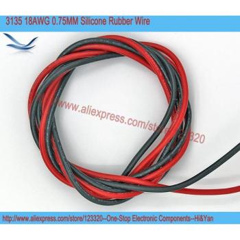 4m Silicone Rubber Wire Cable 18AWG 0.75MM 600V 200°C Red and Black