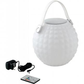 Lampada LED ricaricabile GECO con speaker bluetooth RGB e telecomando