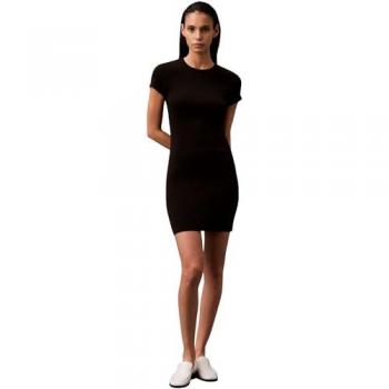 Calvin Klein Jeans Jerseykleid Slim Fit Schwarz