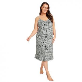 Graceful Grey Frill-Cut Chemise, Women’s 38-40