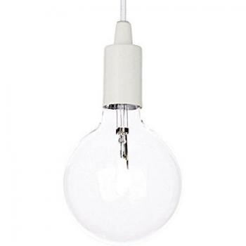 Lámpara de suspensión Edison moderna blanca 1 luz E27