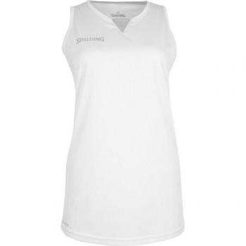 Women's White Spalding Tank T-Shirt