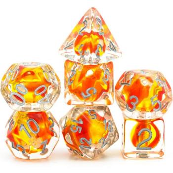 Set de dés en verre 7 pièces pour jeux de table