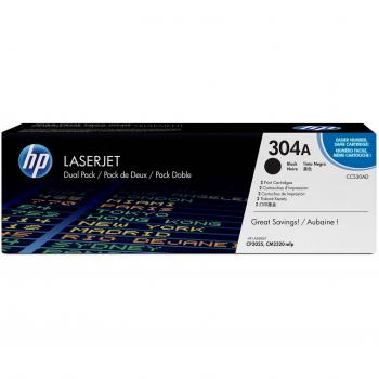 HP 304A 2x Schwarz Original LaserJet Tonerkartuschen – CC530AD