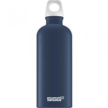 SIGG Lucid Midnight Touch, Aluminium Trinkflasche, 0.6 L, BPA Frei, Dunkel Blau